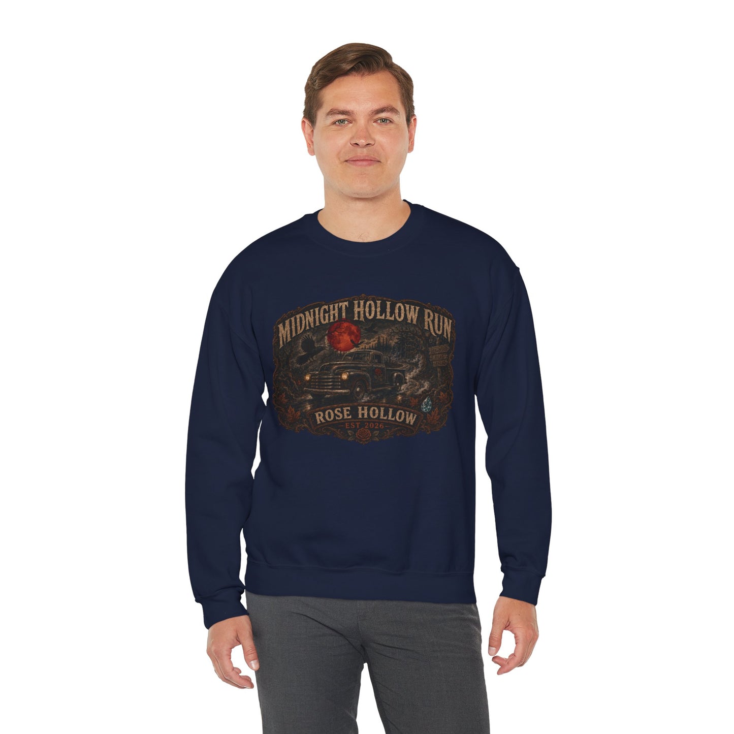 Midnight Hollow Run vintage car sweatshirt | Rose Hollow graphic sweatshirt