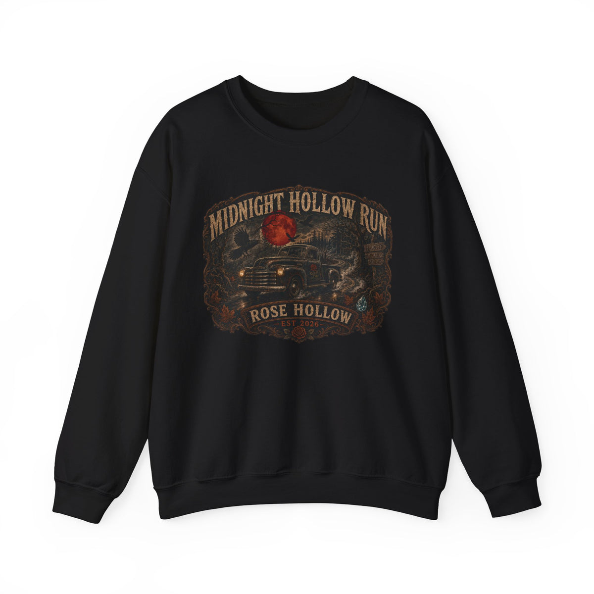 Midnight Hollow Run vintage car sweatshirt | Rose Hollow graphic sweatshirt