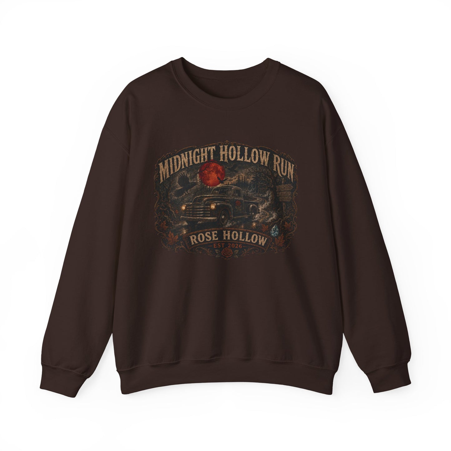 Midnight Hollow Run vintage car sweatshirt | Rose Hollow graphic sweatshirt