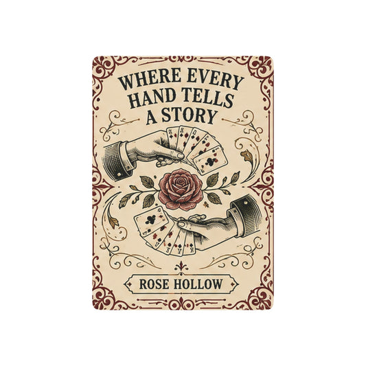 Vintage Rose Poker Playing Cards — “Where Every Hand Tells a Story” Deck