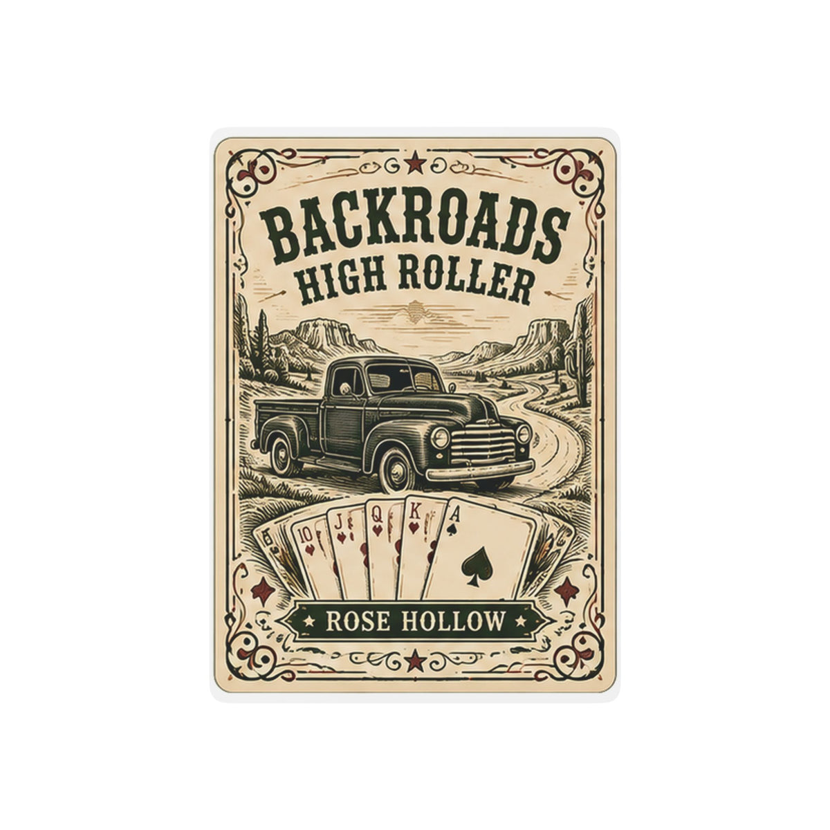 Backroads High Roller Poker Playing Cards — Vintage Truck Themed Card Deck