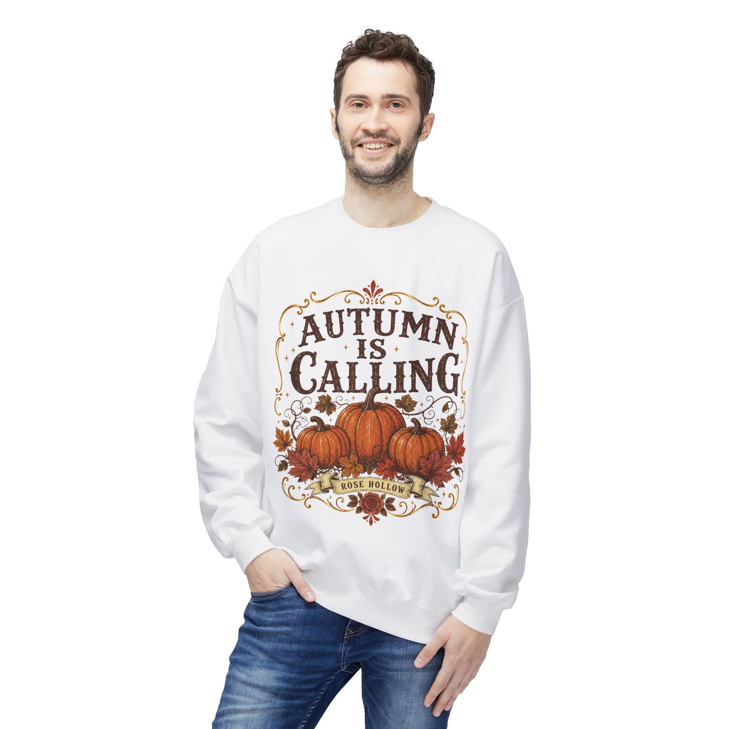 Autumn Is Calling Sweatshirt — Pumpkin Fall Crewneck