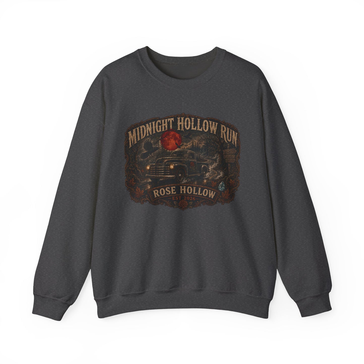Midnight Hollow Run vintage car sweatshirt | Rose Hollow graphic sweatshirt