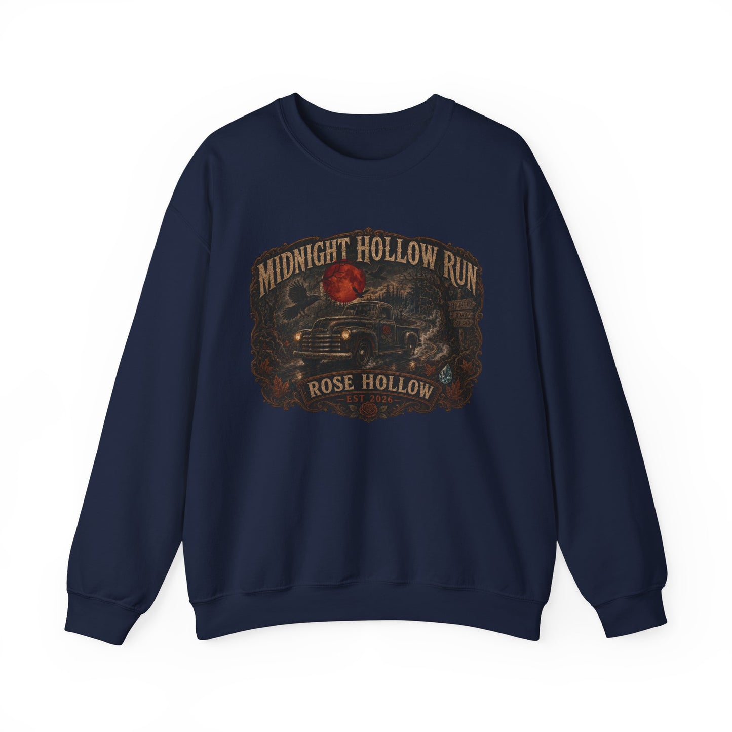 Midnight Hollow Run vintage car sweatshirt | Rose Hollow graphic sweatshirt