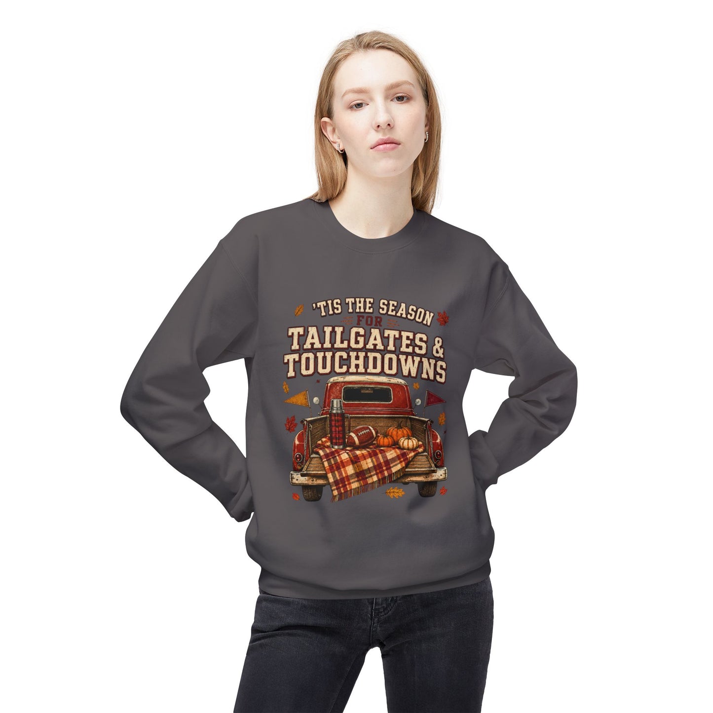 Tailgates & Touchdowns Sweatshirt — Vintage Fall Football Crewneck