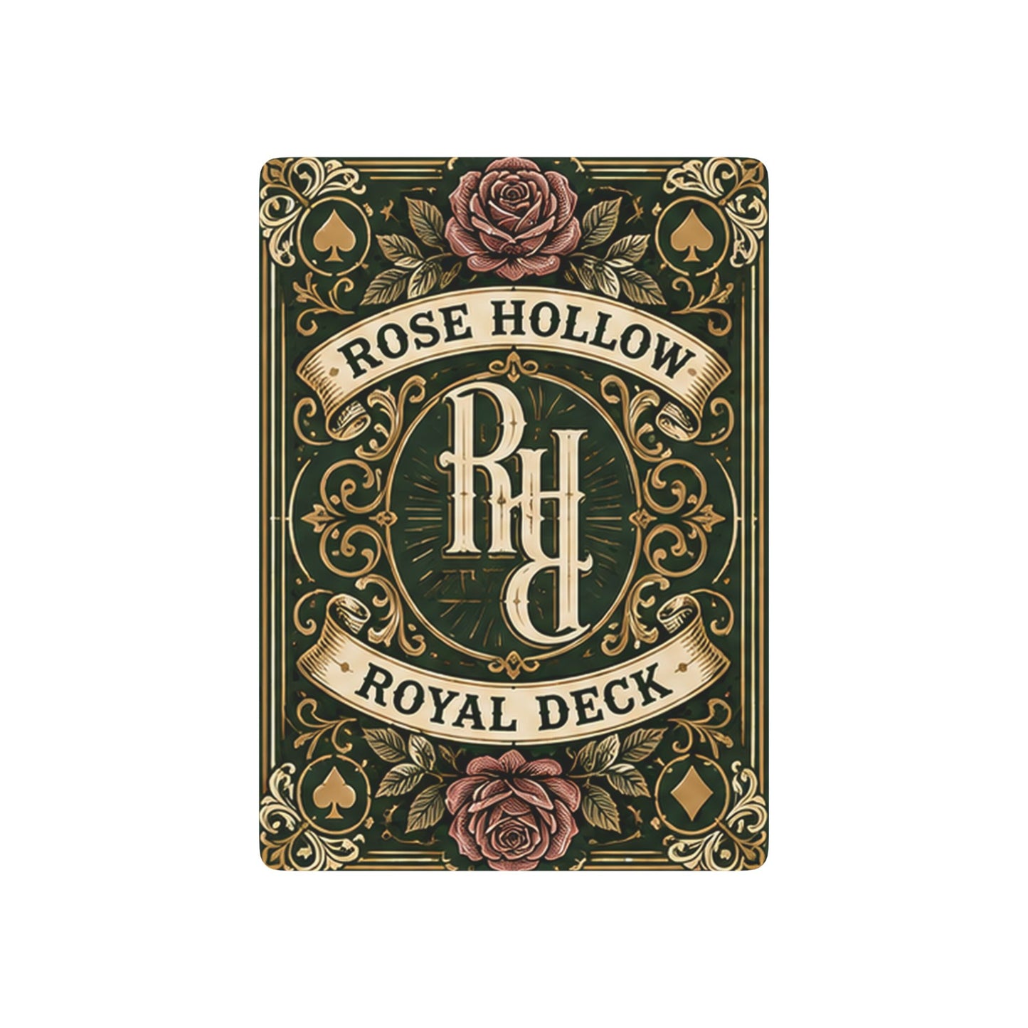 Rose Hollow Royal Deck — Vintage Floral Poker Playing Cards
