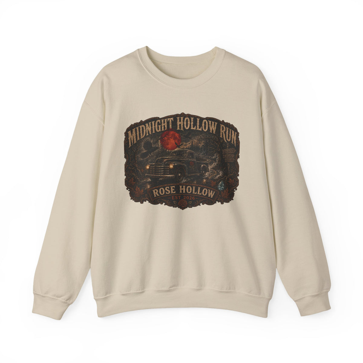 Midnight Hollow Run vintage car sweatshirt | Rose Hollow graphic sweatshirt