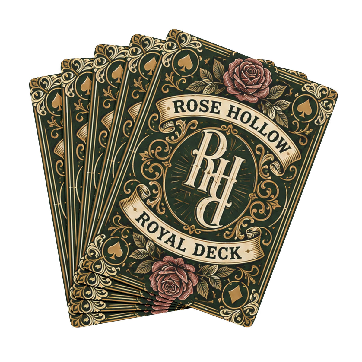 Rose Hollow Royal Deck — Vintage Floral Poker Playing Cards