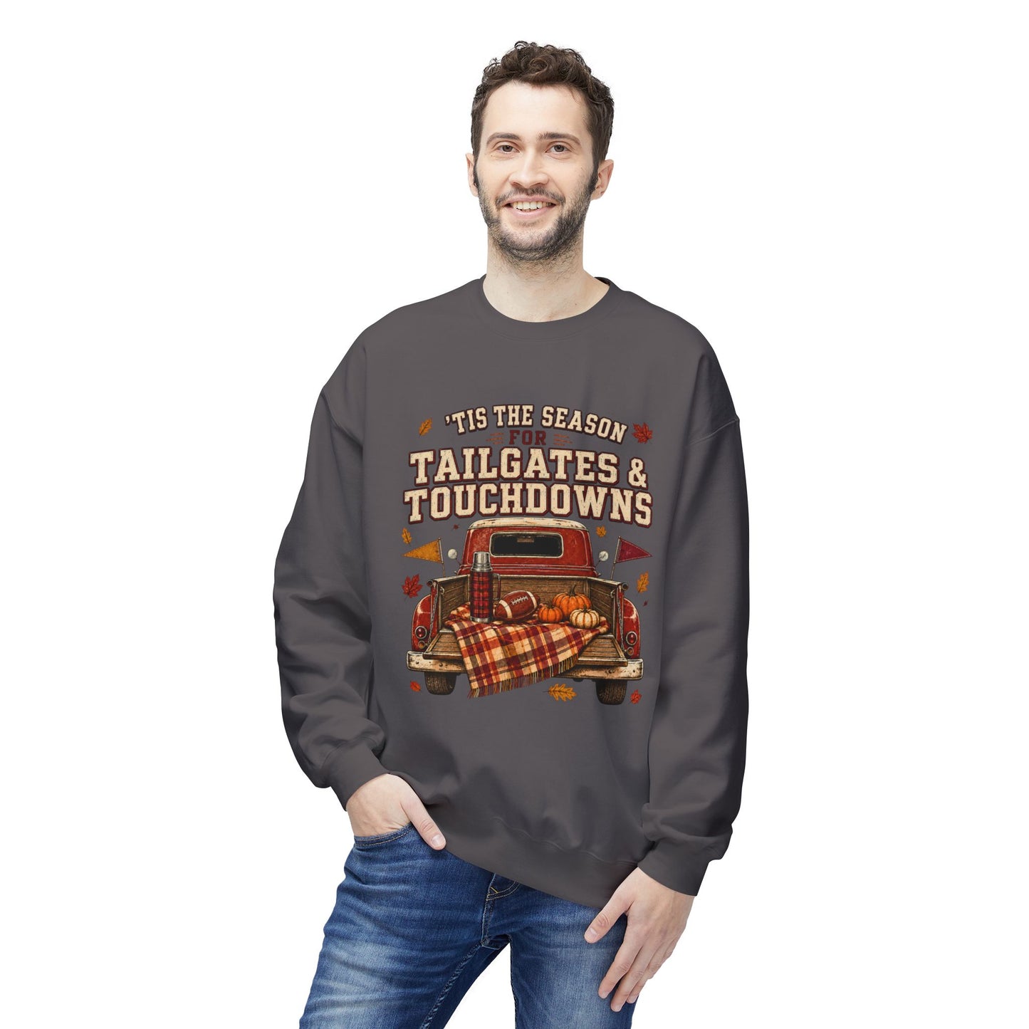 Tailgates & Touchdowns Sweatshirt — Vintage Fall Football Crewneck