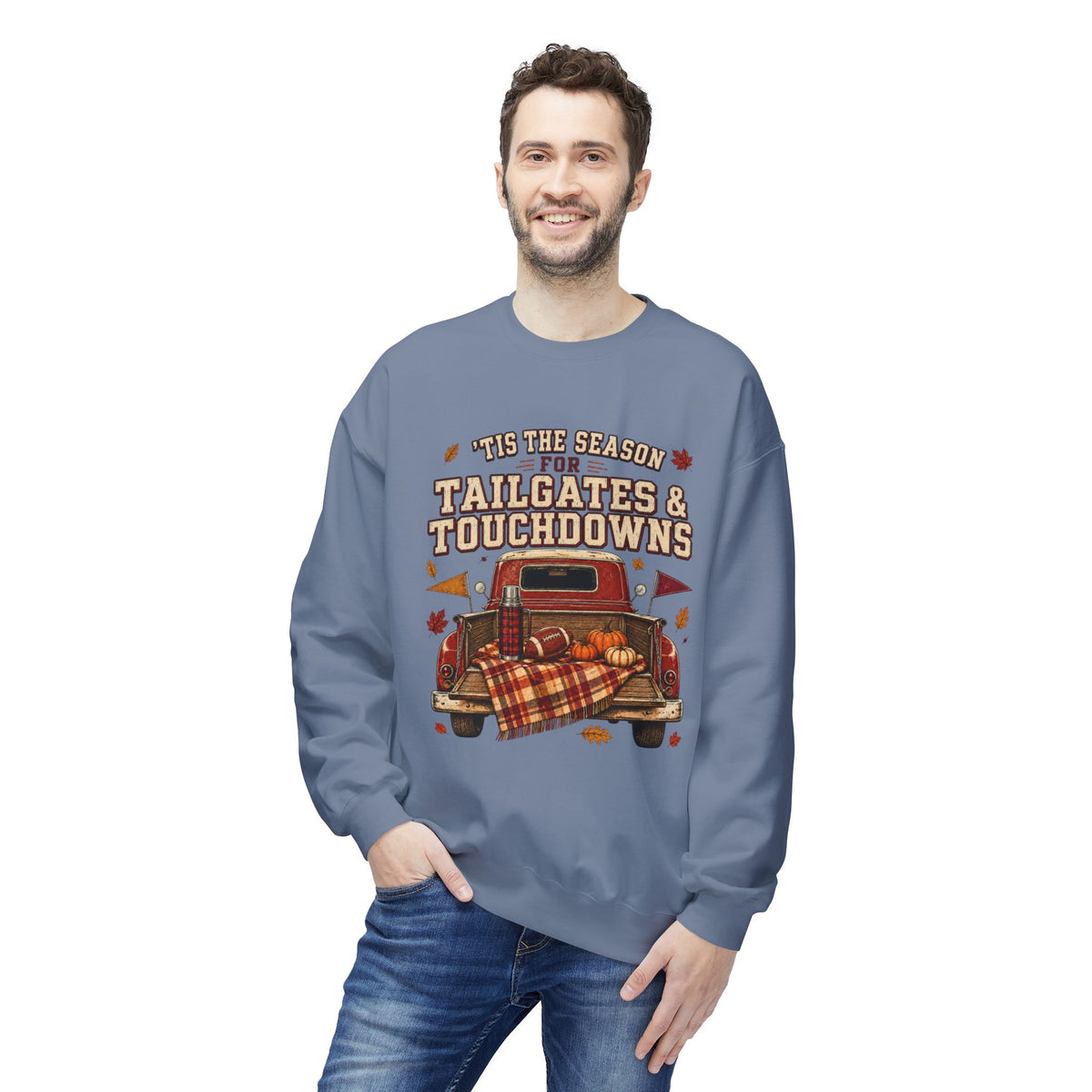 Tailgates & Touchdowns Sweatshirt — Vintage Fall Football Crewneck