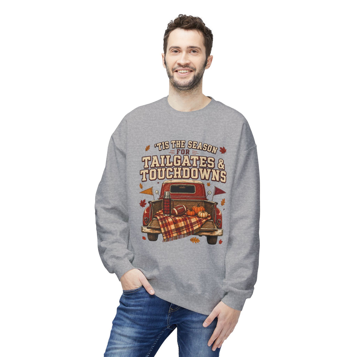 Tailgates & Touchdowns Sweatshirt — Vintage Fall Football Crewneck
