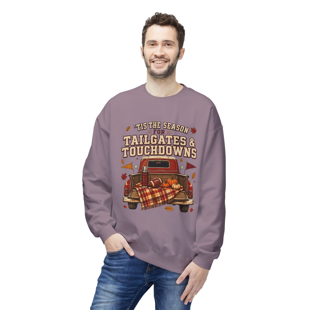 Tailgates & Touchdowns Sweatshirt — Vintage Fall Football Crewneck