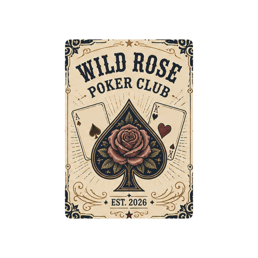 Wild Rose Poker Club Playing Cards — Vintage Rose Spade Deck
