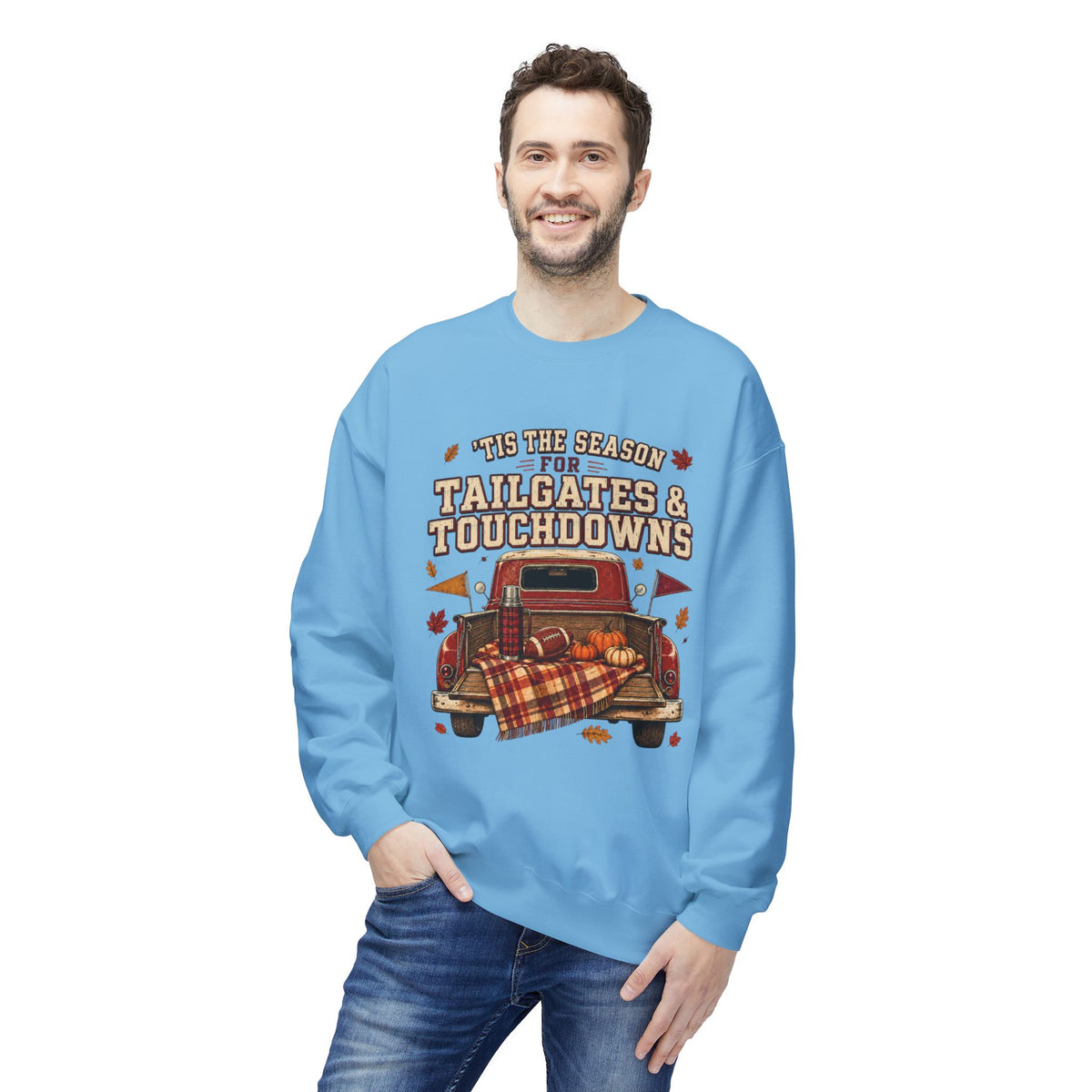 Tailgates & Touchdowns Sweatshirt — Vintage Fall Football Crewneck