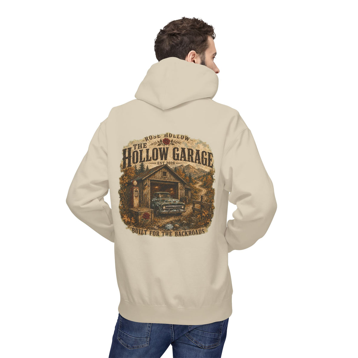The Heritage Men's Hoodie — Retro Rustic Mechanics Pullover