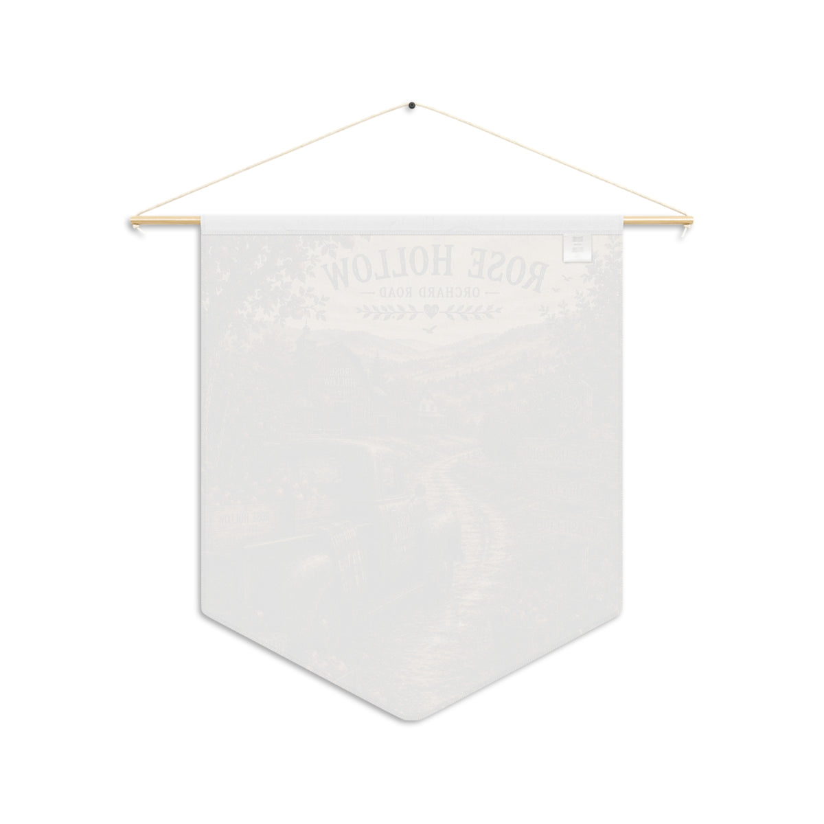 Rose Hollow Orchard Road Vintage Farmhouse Pennant Wall Banner