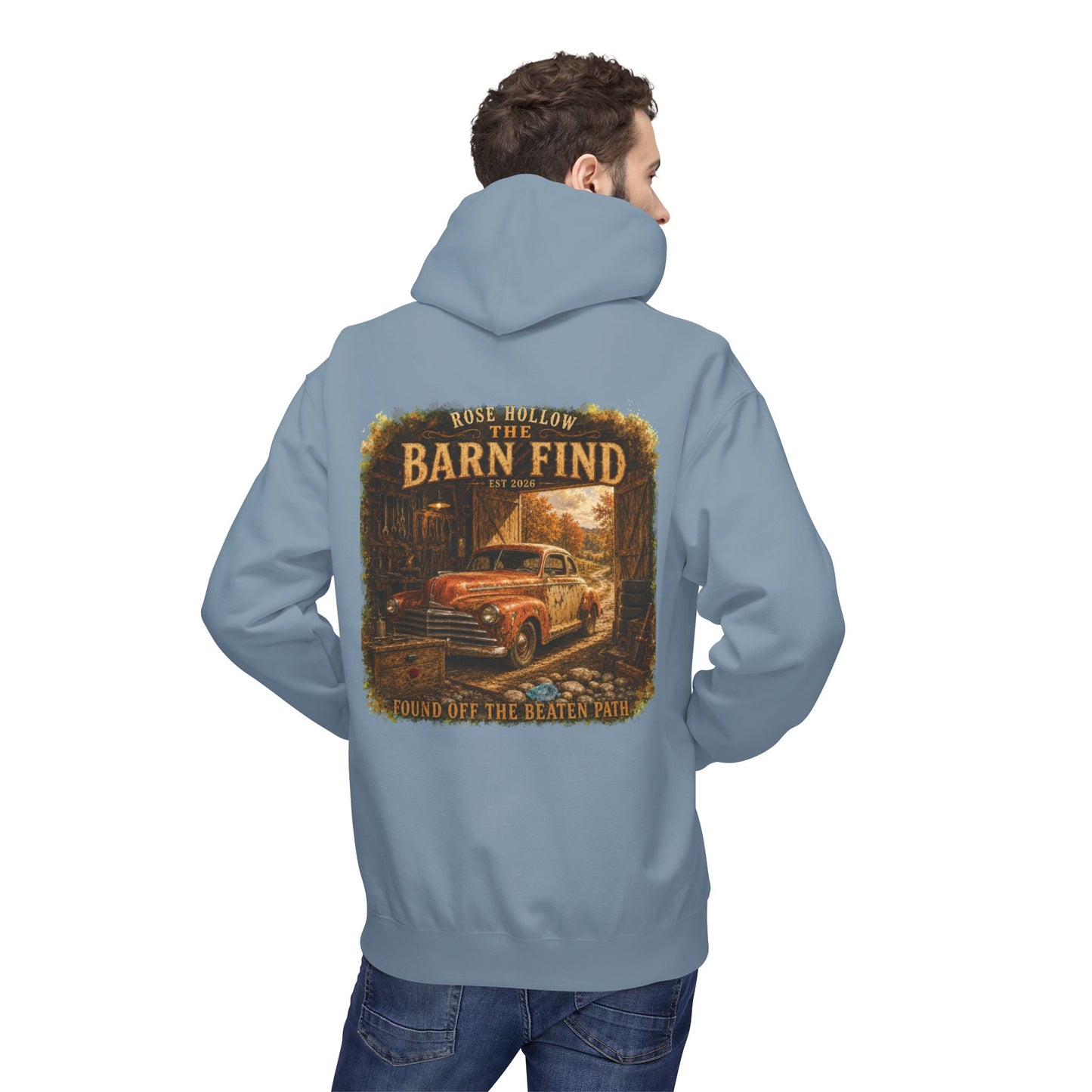 The Heritage Men's Hoodie — Retro Rustic Mechanics Pullover