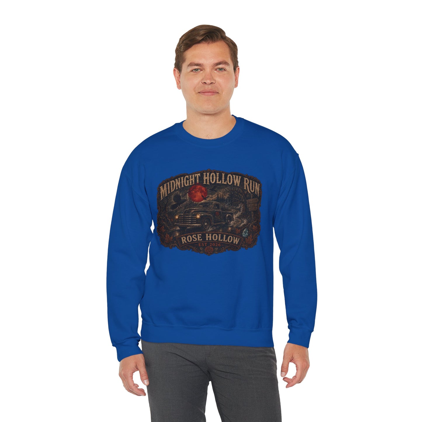 Midnight Hollow Run vintage car sweatshirt | Rose Hollow graphic sweatshirt