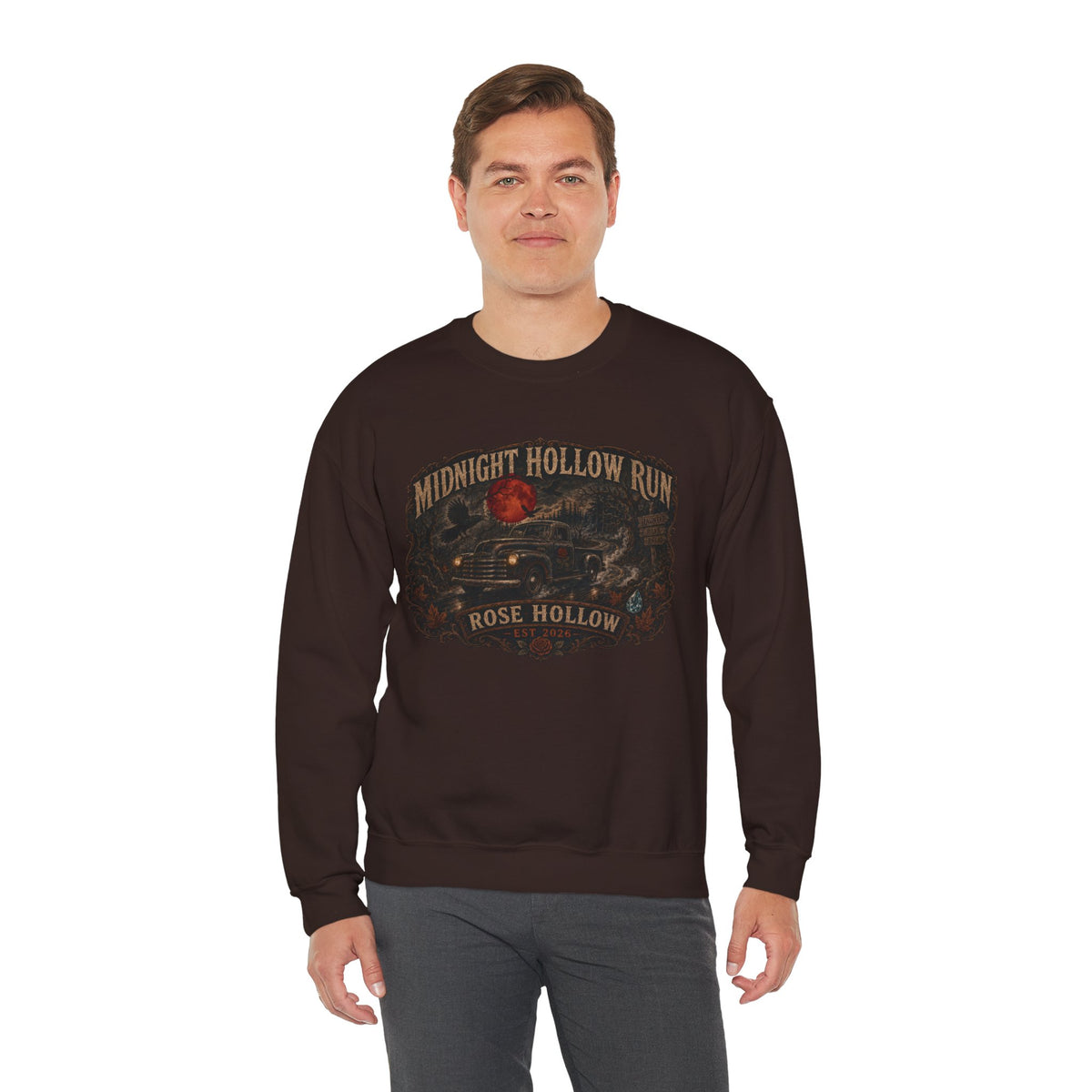Midnight Hollow Run vintage car sweatshirt | Rose Hollow graphic sweatshirt