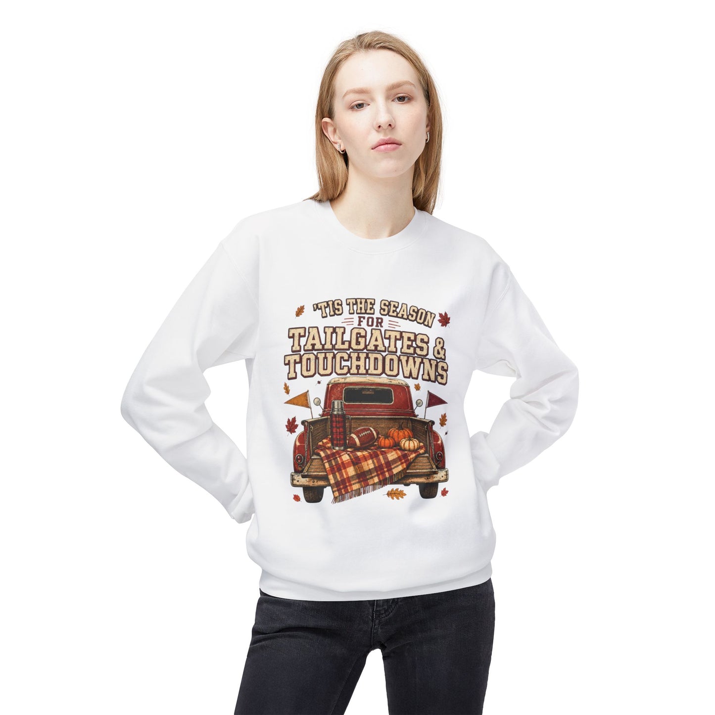 Tailgates & Touchdowns Sweatshirt — Vintage Fall Football Crewneck