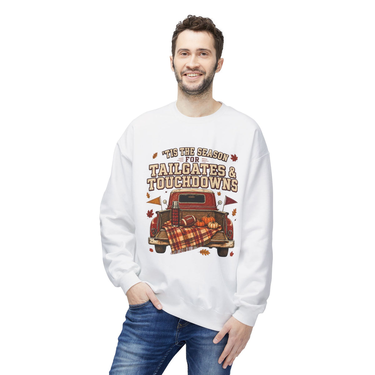 Tailgates & Touchdowns Sweatshirt — Vintage Fall Football Crewneck