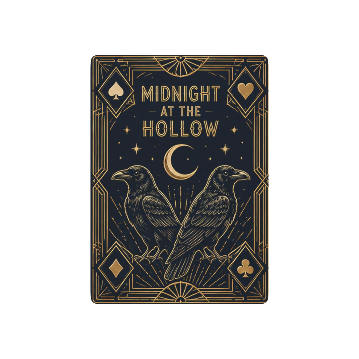 Midnight at the Hollow Poker Playing Cards — Gothic Raven Ace Deck